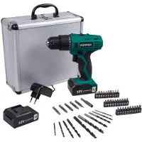 Vonroc Trapano avvitatore a batteria 12V | 46 accessori, 2 batterie e custodia