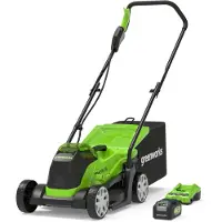 Greenworks 33 cm cordless mower GD24LM33K4 - 2516107UB - charger + 4Ah battery kit