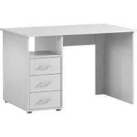 MÖBELPARTNER Scrivania Fox | Small | HxLxP 74x116x70cm | 3 cassetti | Bianco