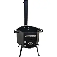 Grillpeter Uchak Dauren con canna fumaria Stufa per Kazan Uchag esagonale Ø45 cm