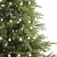 MARELIDA Ghirlanda luminosa a LED BERRY TWINKLE - 60 palline bianche XL - 8 funzioni - timer - L: 9 m - per esterni