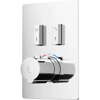 Steinberg Série 390 Set de montage final, pour thermostat encastré 1/2, slidetronic, pour 2 consommateurs, 39049233, 39049233