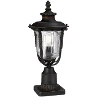 ELSTEAD Lampioncino Luverne con vetro scanalato