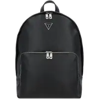 GUESS zaino da uomo con triangolo logato sul davanti e tasca con zip nero