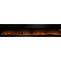 Chemin†™Arte - Caminetto elettrico da incasso Elysée Infinity 228 cm con effetto fiamme LED, riscaldamento programmabile, telecomando