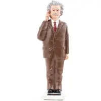 Kikkerland Solar Einstein, alimentato dai raggi del sole, perfetto per libreria, davanzale, pannello porta attrezzi, 1609, marrone, 16,5 x 3,8 x 3,8 cm