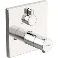 Hansa Varox Pro Set di montaggio completo per vasca/doccia, rosetta quadrata, cromata, 1 pz.