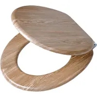Tiger look sedile per wc assi di legno, mdf, 37,5 x 45,5 x 5,5 c