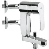 GROHE Eurostyle Cosmopolitan Vertica Mitigeur monocommandé pour bain, saillie 120mm, montage mural, 23302000, 23302000