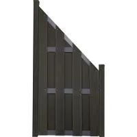 GROEN & JANSSEN Recinzione prefabbricata GroJa smussata 84,3 x 180/90 x 3,2 cm Traverse antracite DB703