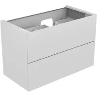 Keuco EDITION 11 Meuble sous-lavabo pour lavabos encastrables, 2 tiroirs à casseroles, position du lavabo à droite, 1050x700x535mm, 31256380000, 31256380000