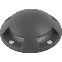 LINDBY Faretto da pavimento LED Huban, 15 cm, a 4 luci, antracite