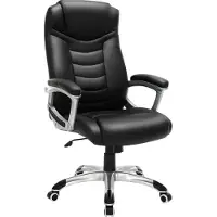 Songmics Sedia da ufficio girevole, portata fino a 150 kg, ergonomica, regolabile in altezza, robusta, stabile e resistente, nera OBG21B