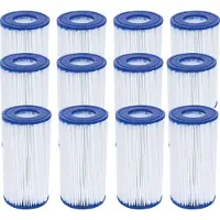Bestway Cartuccia filtrante Flowclear formato III 10,6 x 20,3 cm, set economico da 12 pezzi