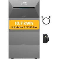 Anker PowernessCentrale elettrica da balcone con accumulo 10,7 kWh, SOLIX Solarbank 3 E2700 Pro con batteria BP2700x3 incl. contatore intelligente per centrale elettrica da balcone