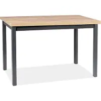 Feldmann-Wohnen Tavolo da pranzo Tavolo da cucina Adam 120x68x75cm colore rovere Artisan / nero