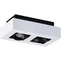Arcchio faretto Vince, 25 cm, a 2 luci, bianco/nero, GU10