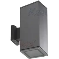 Kanlux S.A. Kanlux LART lampada da parete per esterni, attacco E27, 2 luci, alluminio, antracite, IP54