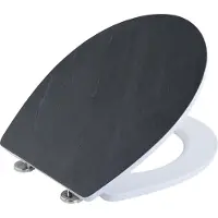 Cornat Sedile per WC Noir, duroplast, nero, 150 kg, KSDSC240