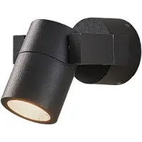 LUCANDE Faretto da parete per esterni Kavuna, rotondo, antracite, IP54