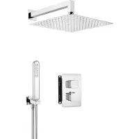 TRIZERATOP Set doccia a incasso, con box termostatico cromo