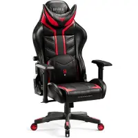 Diablo X- Ray Gaming Armchair Poltrona da ufficio 4D Braccioli Design ergonomico Similcuoio Perforazione Funzione dondolo Dimensioni normali Nero-Rosso