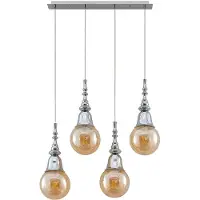 LUCANDE Gesja a sospensione, 4 luci, lunga, cromo
