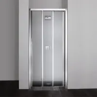 KIAMAMI VALENTINA Nicchia per doccia star, porta con 3 ante scorrevoli da 120 cm