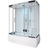 HOME DELUXE - DIAMOND BIG doccia a vapore - bianco, dimensioni: 190 x 100 x 220 cm - incl. radio, doccia a pioggia e accessori completi I Sauna a vapore, vasca da bagno, idromassaggio, doccia