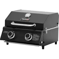 TAINO PLATINUM COMPACT DARK Barbecue a gas da tavolo a 2 fuochi BBQ compatto da campeggio