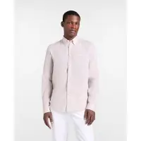 HARMONT & BLAINE per uomo. CRQ014010883B Camicia beige in puro lino vestibilità regolare (XL), Casual, Classico, Manica lunga
