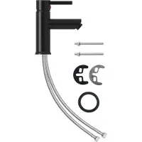 Syfax Rubinetto per Lavabo del Bagno Nero 130x176 mm