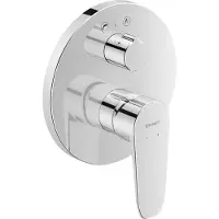 Duravit B.1 Mitigeur monocommandé encastré pour baignoire, 2 consommateurs, avec inverseur et combiné de sécurité, B15210018010, B15210018010