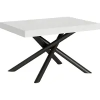 Itamoby - Tavolo allungabile 130/234x90 cm Famas bianco frassino gambe antracite