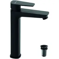 Novaservis Miscelatore alto per lavabo Metalia 58 nero con bocca di erogazione 58503,5