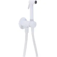 Paffoni Ringo West - Set di miscelatori a leva da incasso con doccia bidet, bianco opaco ZDUP110BO