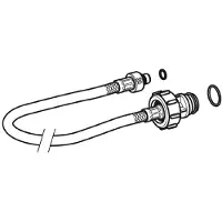Geberit Verbindungsschlauch für Unterputzspülkästen, 300 mm, Siber 240.921.00.1