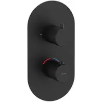 Ravak Miscelatore termostatico a incasso Esprit ES 063.20BLM.O2.RB07C a 2 vie senza corpo, nero opac