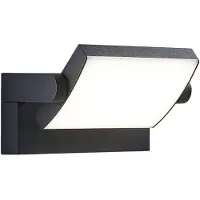 LINDBY Applique da esterno LED Sherin, antracite, orientabile