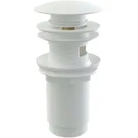 Alcadrain Ablaufventil für die Waschbecken CLICK/CLACK 5/4" Ganzmetal mit Überlauf, großer Stopfen Weiß