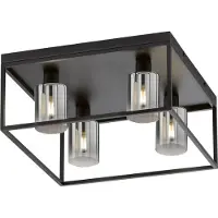 Fischer & Honsel Leuchten Plafoniera Iska con cornice, 4 luci