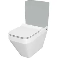 Cersanit Design WC a pavimento CREA K114-022 con cassetta CREA K673-004 e sedile WC in Duroplast , SLIM , meccanismo di chiusura ammortizzata , sedile WC a sgancio rapido