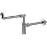 Hak Sapho Bonomini King - Sifone salvaspazio per lavabo, 1 1/4, scarico 32 mm, cromo 0595SP25K7