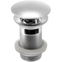 Sapho Scarico a scomparsa MINIMAL 5/4", click-clack, tappo grande, acciaio inox opaco