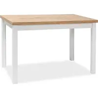 Feldmann-Wohnen Tavolo da pranzo Tavolo da cucina Adam 120x68x75cm colore rovere Lancelot / bianco