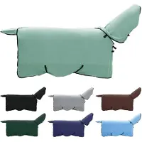 vidaXL Coperta per cavalli, colore verde scuro, 145 cm, in poliestere e pile