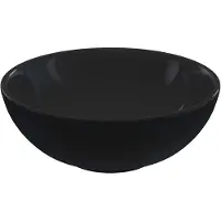 vidaXL Lavabo Nero Lucido Ø28x10 cm Vetroceramica