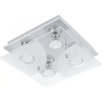 Eglo Nuova plafoniera LED plafoniera 4 fiamme vetro cromo lampada apparecchio