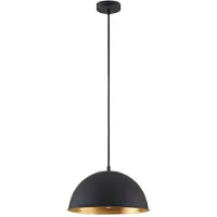 LINDBY lampada a sospensione Leya, nero/oro, metallo, Ø 30 cm, E27
