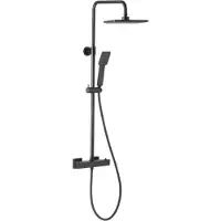 KFA Set doccia Logon con doccia a pioggia e miscelatore termostatico, nero (5746-910-81)